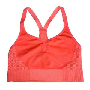 XL Athletic Works Sports Bra. no padding. Color: Neon Orange/Salmon